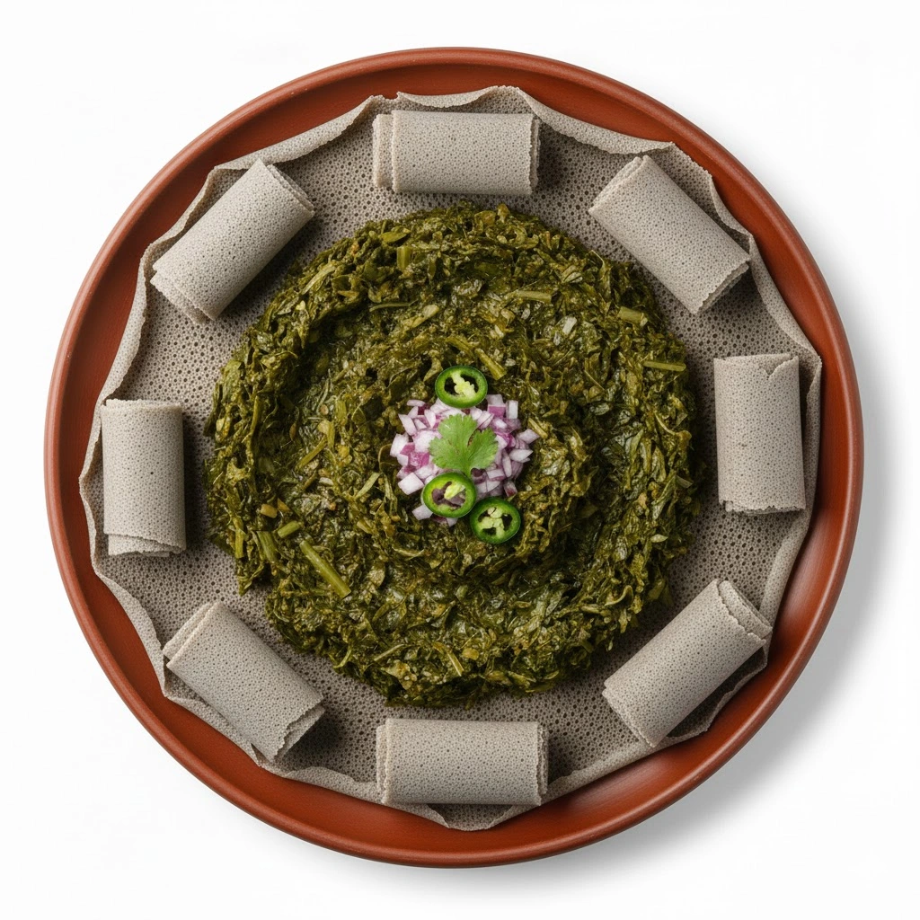 Gomen - Ethiopian collard greens at Horeb Restaurant Calgary